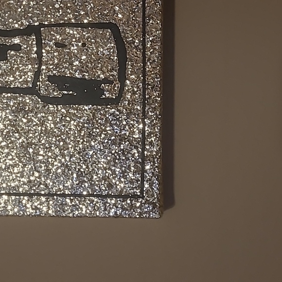 Colleen Karis Designs - Gold Glitter Red Lipstick artwork, canvas, DARLING ♥♥♥ - Picture 5 of 12